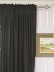 QYK246SB Eos Linen Gray Black Solid Custom Made Sheer Curtains (Heading: Rod Pocket)