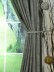 QYK246SG Eos Linen Multi Color Solid Custom Made Sheer Curtains (Color: Dim Gray)