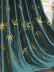 QYL2020A Silver Beach Embroidered Chinese Bamboo Faux Silk Custom Made Curtains(Color: Dark green)