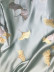 QYL2020C Silver Beach Embroidered Ginkgo Leaves Faux Silk Custom Made Curtains(Color: Aqua blue)