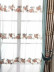 QYL2020M Silver Beach Embroidered Antique Flowers Faux Silk Custom Made Curtains