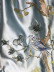QYL2020E Silver Beach Embroidered Blessed Faux Silk Custom Made Curtains(Color: Blue)