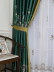 QYL2020J Silver Beach Embroidered Hibiscus Faux Silk Custom Made Curtains