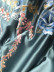 QYL2020K Silver Beach Luxury Embroidered Flowers Faux Silk Custom Made Curtains(Color: Blue)