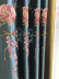 QYL2020K Silver Beach Luxury Embroidered Flowers Faux Silk Custom Made Curtains