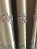 QYL2020L Silver Beach Embroidered Four Treasures Faux Silk Custom Made Curtains(Color: Champagne)