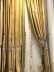 QYL2020L Silver Beach Embroidered Four Treasures Faux Silk Custom Made Curtains(Color: Gold)