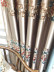 QYL2020M Silver Beach Embroidered Antique Flowers Faux Silk Custom Made Curtains(Color: Champagne)