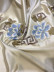 QYL2020M Silver Beach Embroidered Antique Flowers Faux Silk Custom Made Curtains(Color: Beige)