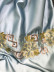 QYL2020M Silver Beach Embroidered Antique Flowers Faux Silk Custom Made Curtains(Color: Blue)