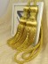 6 Colors QYM09 Faux Silk Curtain Tassel Tiebacks - Pair (Color: Yellow)