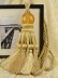 3 Colors QYM12 Faux Silk and Acrylic Curtain Tassel Tiebacks - Pair (Color: Yellow)