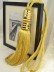 6 Colors QYM23 Polyester Curtain Tassel Tiebacks - Pair (Color: Yellow)