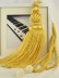 6 Colors QYM30 Polyester and Acrylic Curtain Tassel Tiebacks - Pair (Color: Yellow)