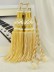 10 Colors QYM46 Polyester Curtain Tassel Tiebacks - Pair (Color: Yellow in White)