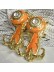 5 Colors QYM76 Crystal Curtain Holdbacks - Pair (Color: Orange in gold)