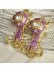 5 Colors QYM76 Crystal Curtain Holdbacks - Pair (Color: Purple in gold)