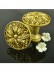 4 Colors QYN15 Resin Floral Curtain Tieback Holdbacks - Pair (Color: Rub Gold)