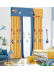 QYOM1221A Baker Plane And Hot Air Balloon Yellow Custom Made Children Curtains
