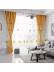 QYOM1221E Baker Football Grey Yellow Custom Made Children Curtains