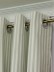 Modern Narrow Striped Cotton Blend Blackout Grommet Ready Made Curtain Fabric Details