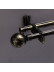 QYR0221 7/8" Barrow Iron Double Curtain Rod Set For Sale(Color: Black Brush Gold)