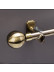 QYR0220 7/8" Barrow Iron Single Curtain Rod Set For Sale(Color: Green Bronze)