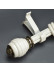 QYR03 1-1/8" Diameter Bates Aluminum Alloy Single/Double Curtain Rod Set (Color: Ivory)