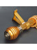 QYR03 1-1/8" Diameter Bates Aluminum Alloy Single/Double Curtain Rod Set (Color: Gold)