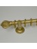 QYR0420 1-1/8" Buller Aluminum Alloy Single Curtain Rod Set (Color: Light Gold)