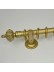 QYR0422 1-1/8" Buller Aluminum Alloy Single Curtain Rod Set (Color: Light Gold)