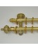 QYR0423 1-1/8" Buller Aluminum Alloy Double Curtain Rod Set (Color: Light Gold)