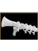 QYR06 1-1/8" Coree Aluminum Alloy Single Curtain Rod Set(Color: White)