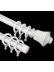 QYR0720 1-1/8" Duval Aluminum Alloy Single Curtain Rod Set(Color: White wall mount)