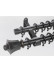 QYR0721 1-1/8" Duval Aluminum Alloy Double Curtain Rod Sets(Color: Black wall mount)