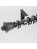 QYR0720 1-1/8" Duval Aluminum Alloy Single Curtain Rod Set(Color: Black ceiling mount)