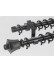 QYR0721 1-1/8" Duval Aluminum Alloy Double Curtain Rod Sets(Color: Black ceiling mount)