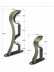 QYR08 1-1/8" Grattai Crystal Ball Finial Aluminum Alloy Single Double Curtain rod set
