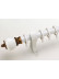 QYR08 1-1/8" Grattai Crystal Ball Finial Aluminum Alloy Single Double Curtain rod set(Color: Ivory)