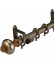 QYR08 1-1/8" Grattai Crystal Ball Finial Aluminum Alloy Single Double Curtain rod set(Color: Champagne)