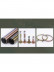 QYR10 1-1/8" Hayward Green Bronze Steel Curtain Rod Set With Ball And Square Finial  