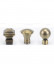 QYR10 1-1/8" Hayward Green Bronze Steel Curtain Rod Set With Ball And Square Finial  