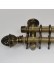 QYR1421 1-1/8" Ossa Aluminum Alloy Double Curtain Rod Set (Color: Black Brush Gold)