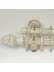 QYR1421 1-1/8" Ossa Aluminum Alloy Double Curtain Rod Set (Color: White Brush Gold)