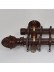 QYR1421 1-1/8" Ossa Aluminum Alloy Double Curtain Rod Set (Color: Antique Iron Oxide Red)