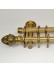 QYR1421 1-1/8" Ossa Aluminum Alloy Double Curtain Rod Set (Color: Rub Gold)