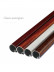 QYR15 Tate 1-1/8" Diameter Aluminum Alloy Wood Grain Single Double Curtain rod set