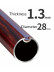 QYR15 Tate 1-1/8" Diameter Aluminum Alloy Wood Grain Single Double Curtain rod set