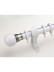 QYR15 Tate 1-1/8" Diameter Aluminum Alloy Wood Grain Single Double Curtain rod set