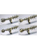 QYR16 1-1/8" Diameter Watagan Bronze Nickel Steel Curtain Rod Set Custom Made Length And Finial(Color: Green bronze)